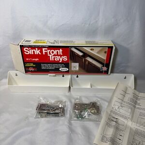 Rev-A-Shelf 11"‎ Inch White Sink Front Tip Out Tray Kit 13 with Hinges NEW